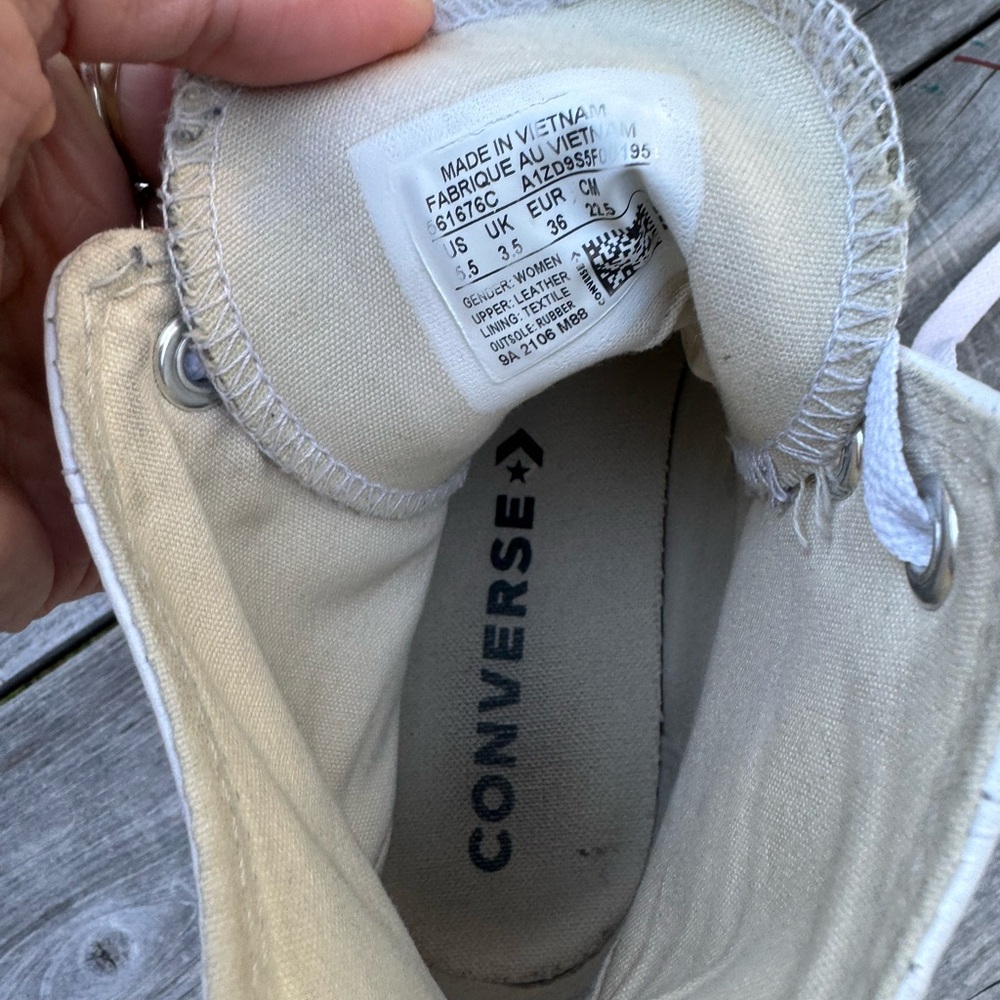 Leather platform converse - Picture 8 of 9